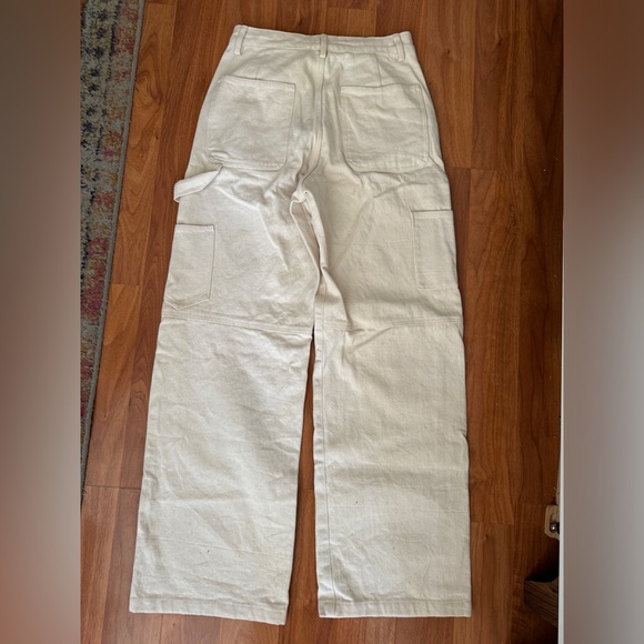 BALM WEARS: Cream high rise cargo jeans — Great condition; never been worn - Picture 2 of 4